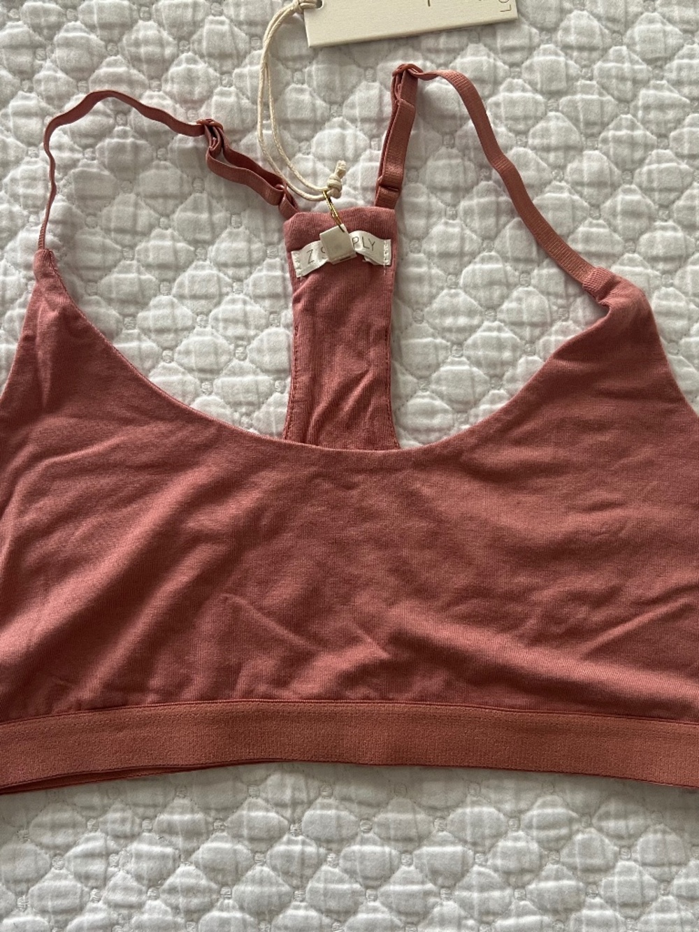 NWT Z Supply Lexi Modal Racerback Bra Rose Pink